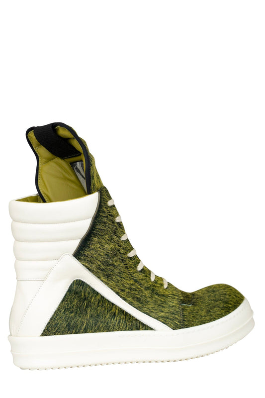 Rick Owens Mens Geobasket in Acid Melange angled view