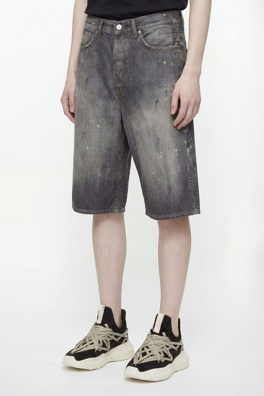 Acne Studios Denim Shorts in Black side