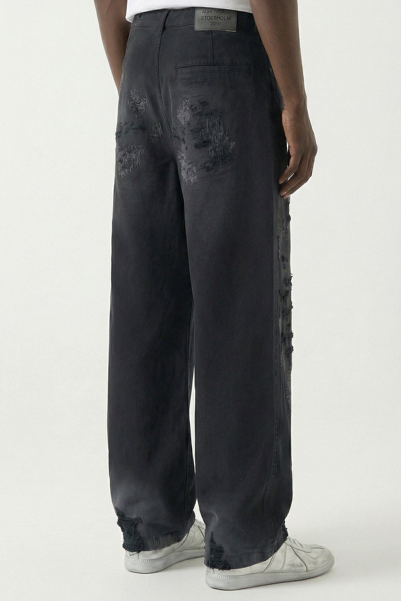 Acne Studios Distressed Denim in Black back