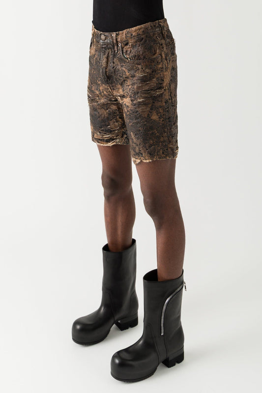 Acne Studios Loose Fit Shorts in Brown side