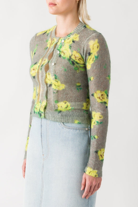 Acne Studios Floral Distressed Knit Sweater SS25 side