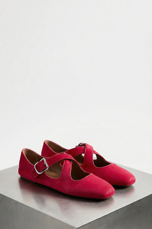 Alaïa Ballet Flats In Fuchsia