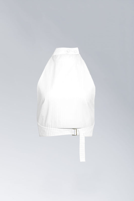 Alaïa Plastron Top in White back