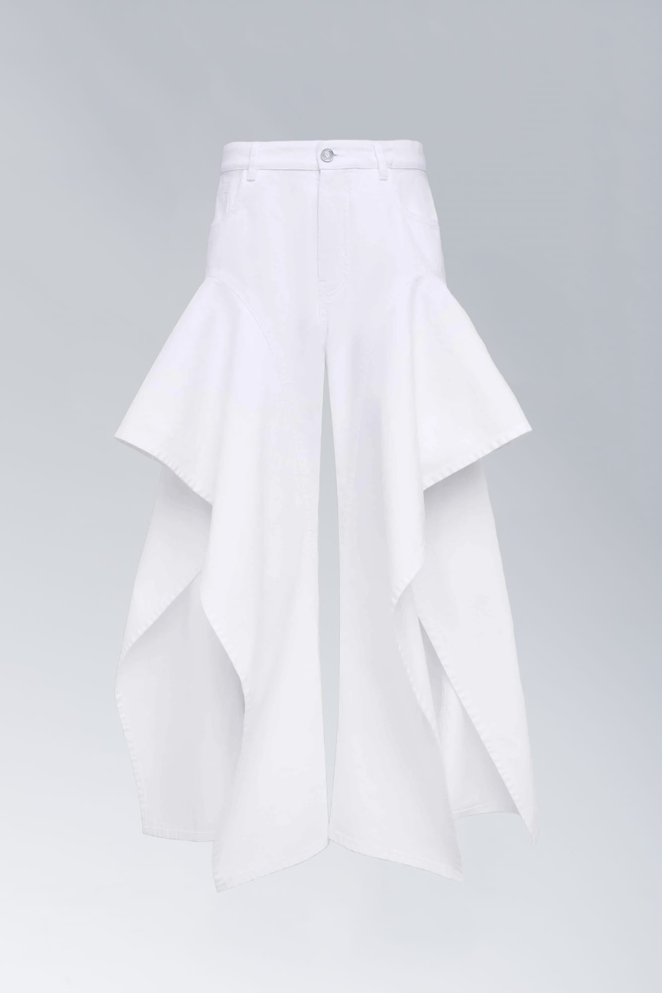 Alaïa Ruffle Pants in White