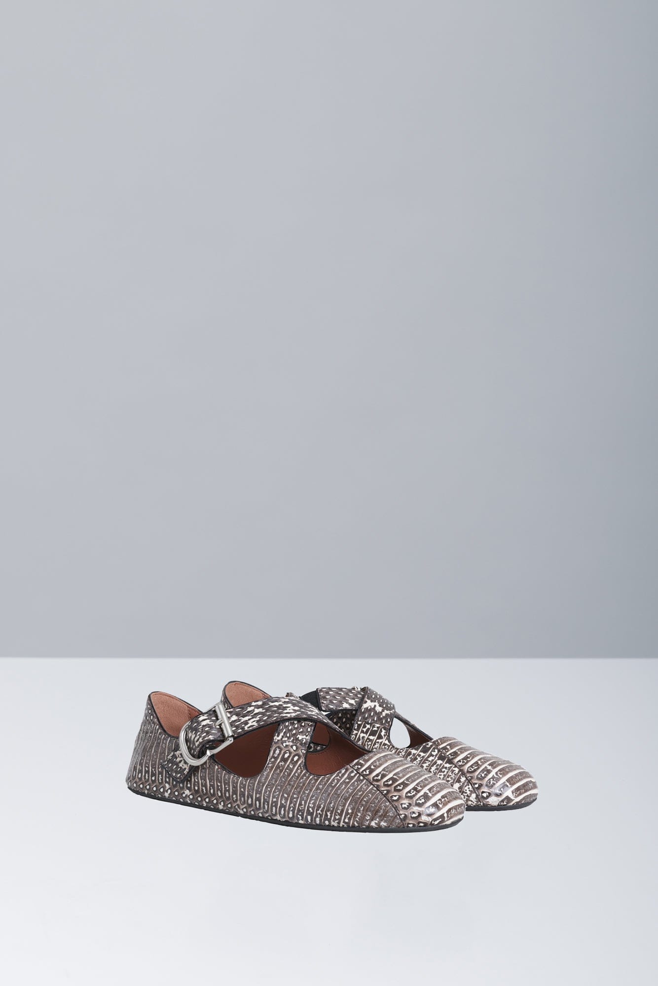 Alaïa Ballet Flats in Faux Snake