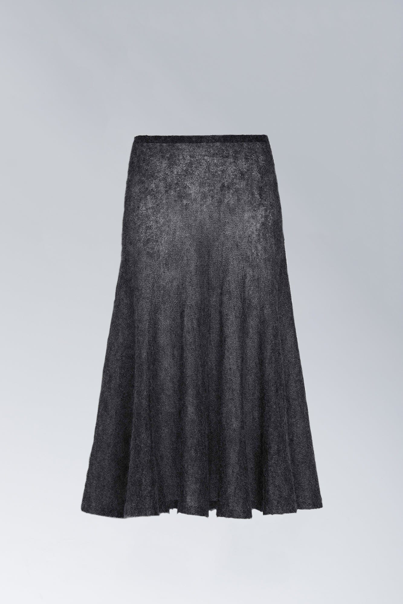 Alaïa Circle Midi Skirt In Gris Chine