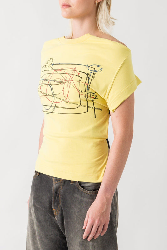 Alainpaul Fitted Elastics T-Shirt in Yellow side
