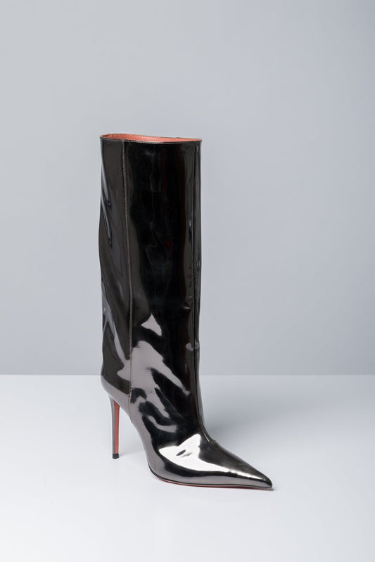 Amina Muaddi Fiona Boot in Antique Mirror side