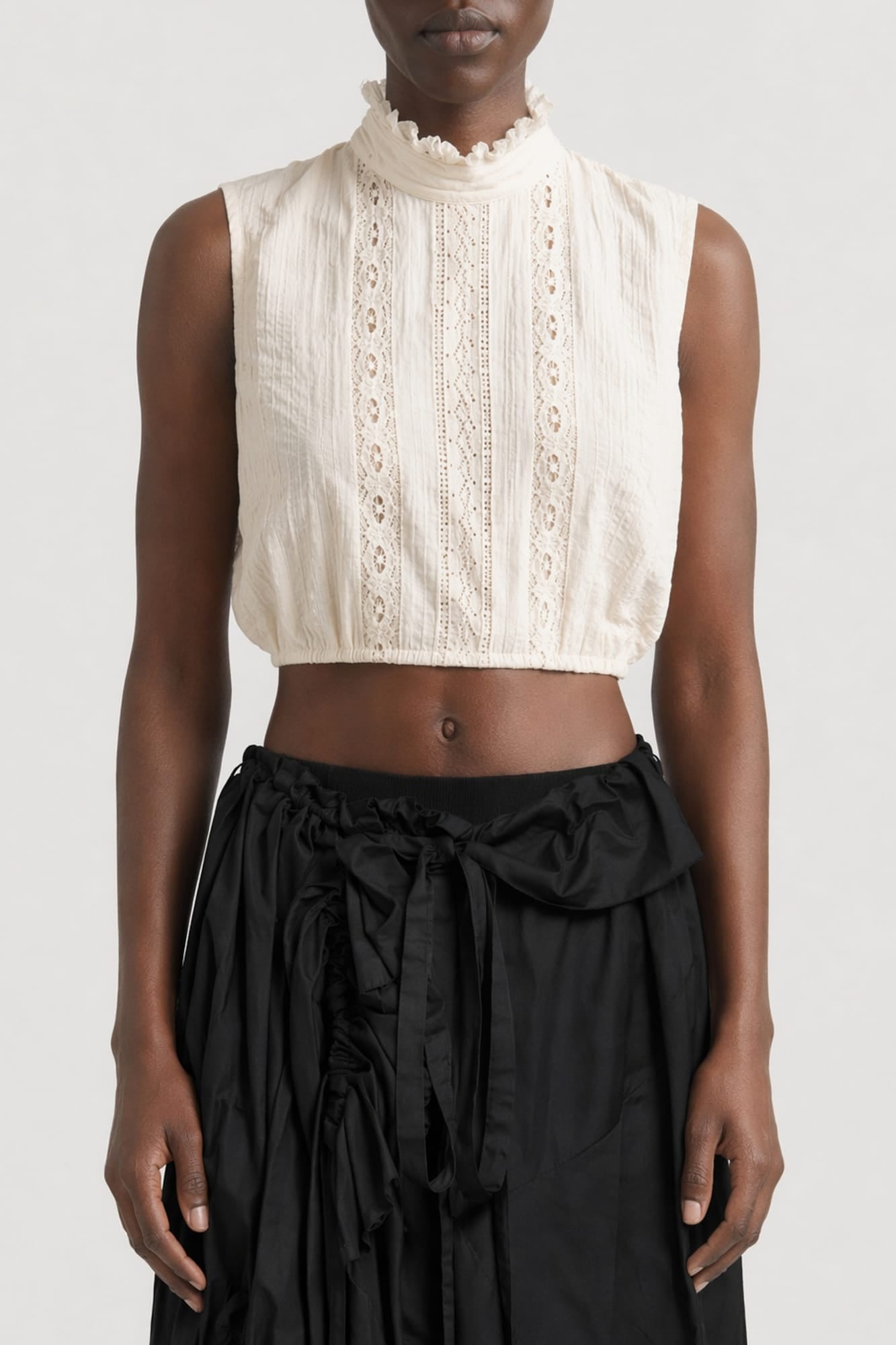 Ann Demeulemeester Bee Cropped Top with Lace – Antidote Fashion