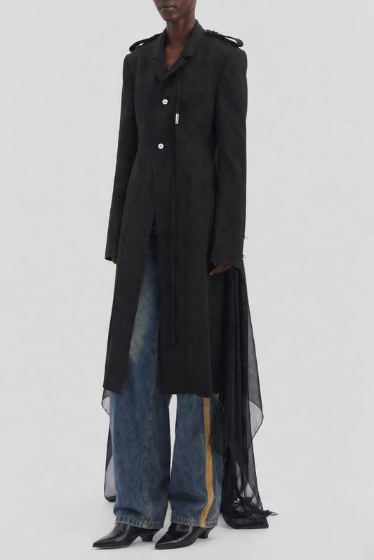 Ann Demeulemeester Fena Hybrid Overcoat side