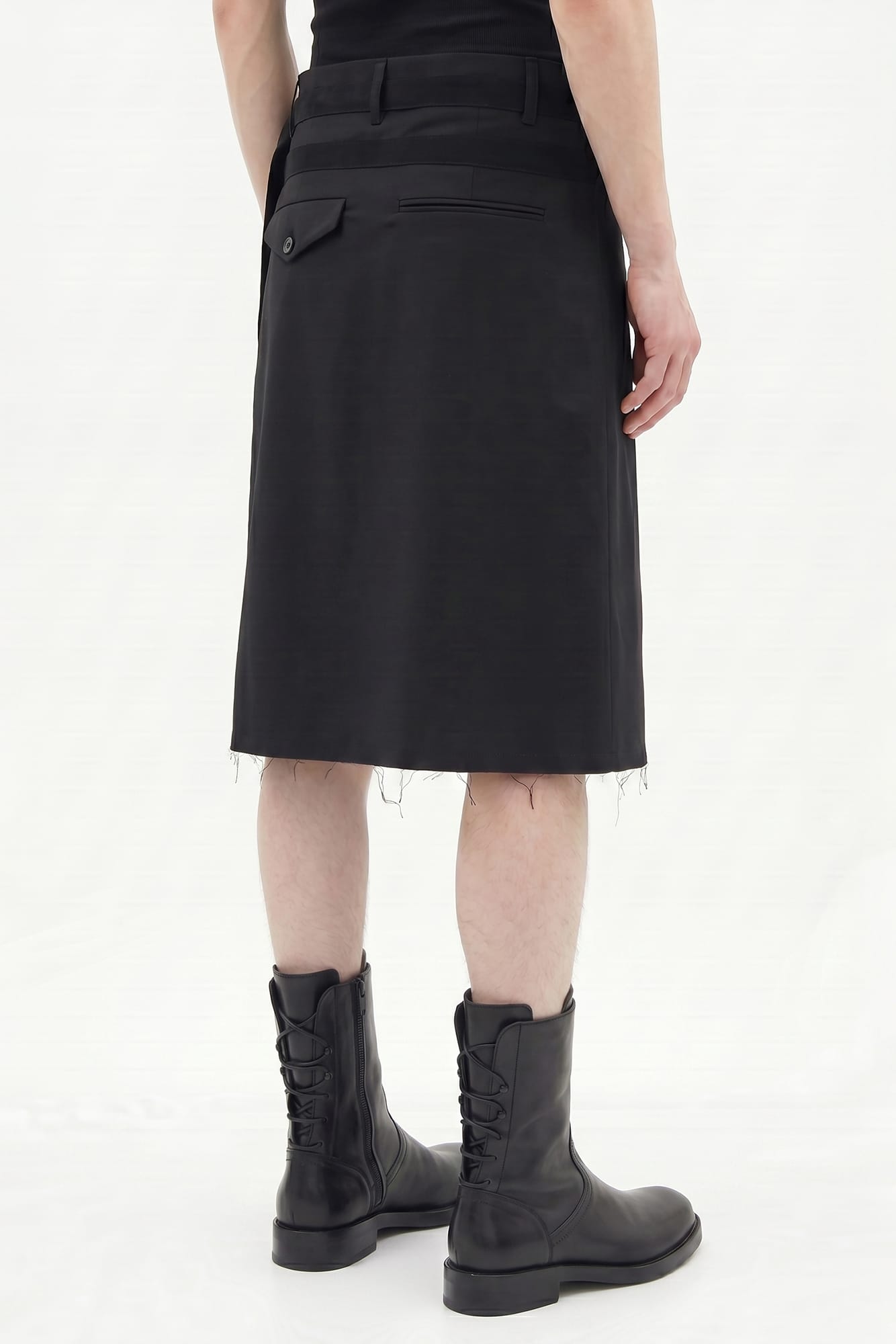 Ann Demeulemeester Knee Length Kilt SS26 back
