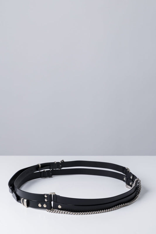 Ann Demeulemeester Luen Multi Belt In Black back