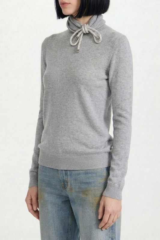 Area Knotted Crystal Turtleneck side