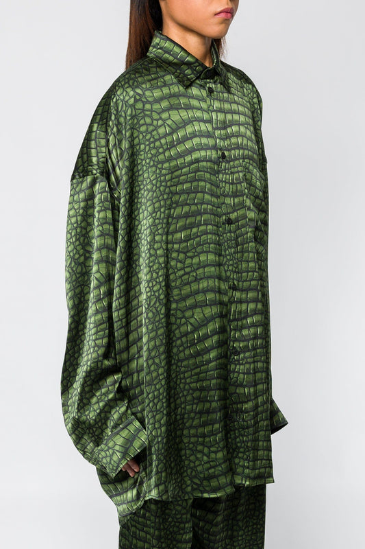 Balenciaga AI Croc LS Cocoon Shirt side