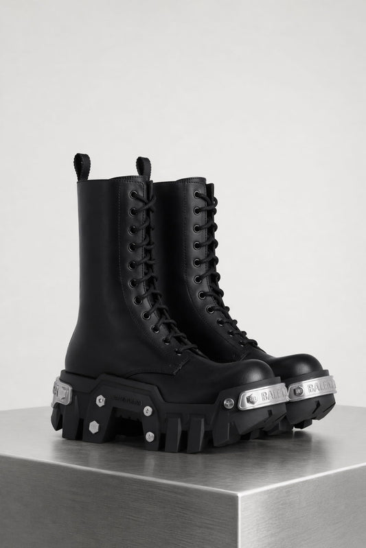 Balenciaga Bulldozer Lace Bootie side