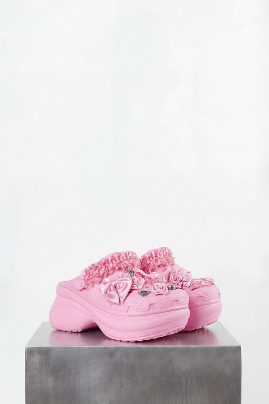 Balenciaga Crocs Mule in Light Pink SS26 side