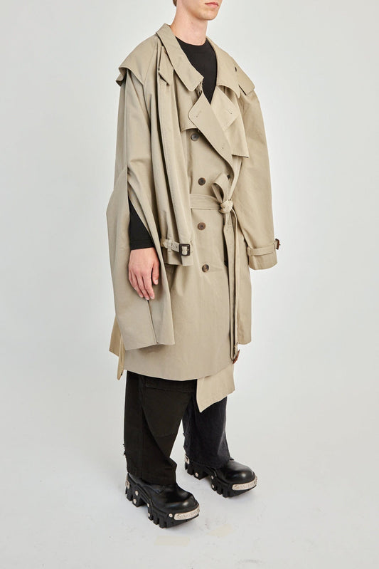 Balenciaga Double Sleeve Trench side