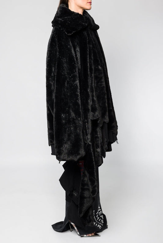 Balenciaga Faux Fur Jacket side