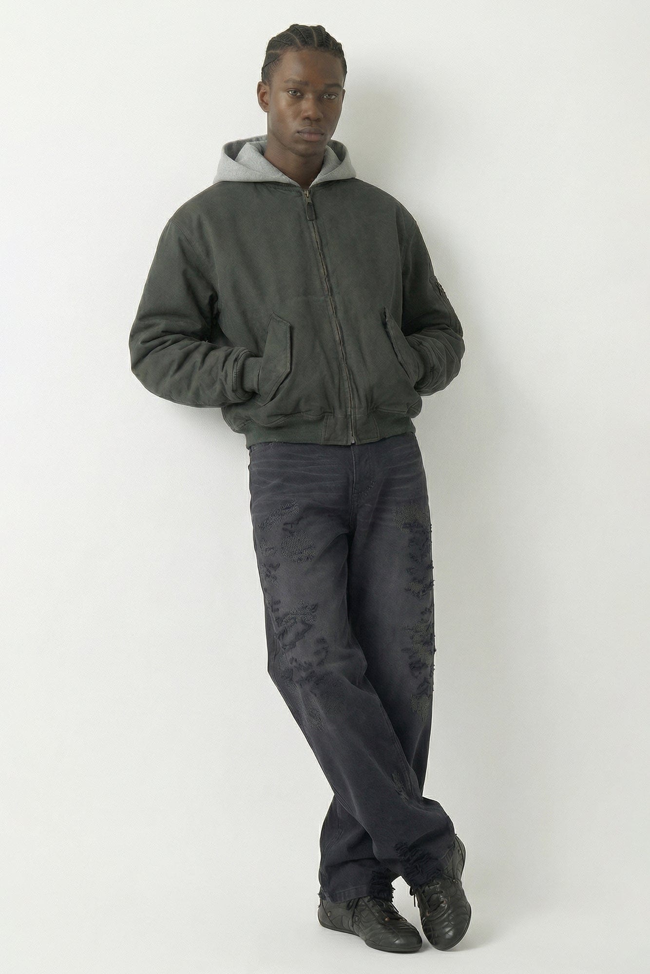 Balenciaga Hooded Bomber SS26 full look