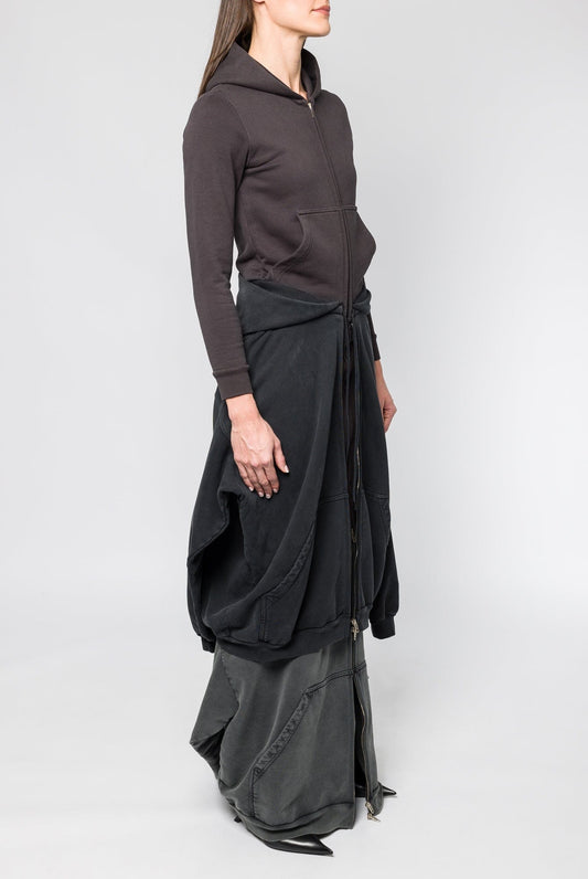 Balenciaga Hoodie Maxi Dress side