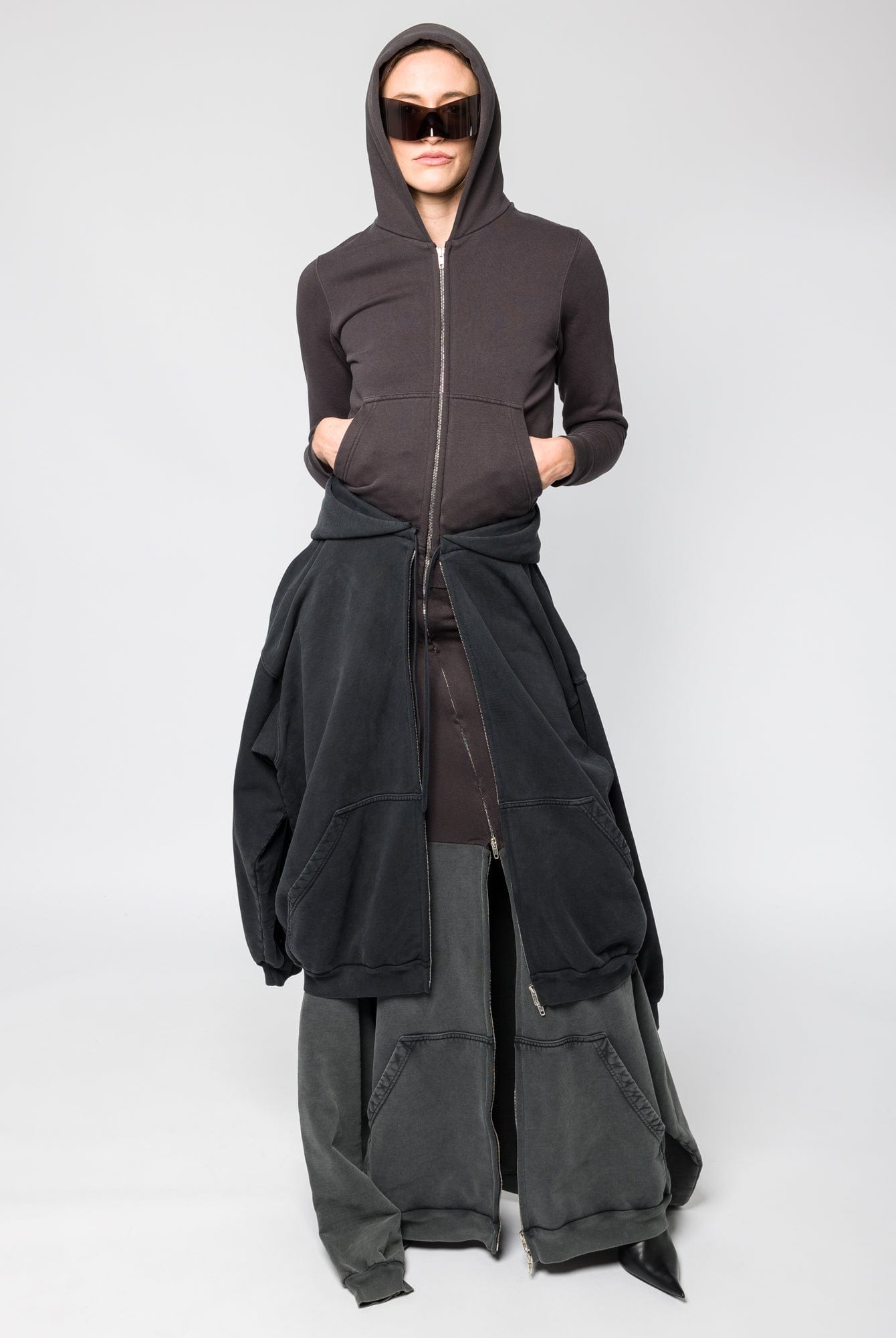 Balenciaga Hoodie Maxi Dress full look