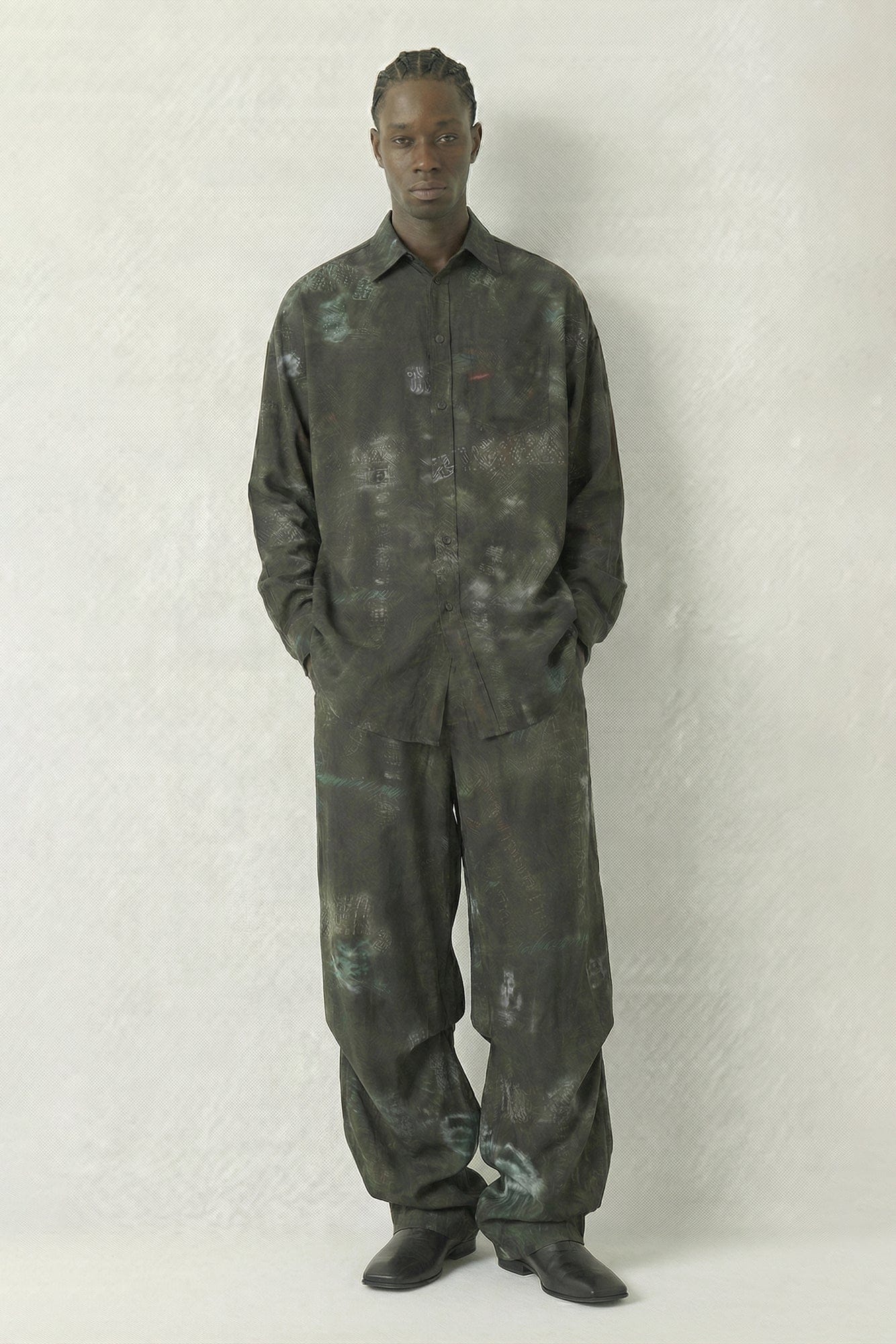 Balenciaga Long Sleeve Cocoon Shirt SS26 full look