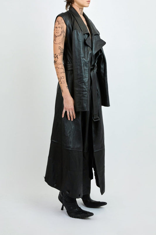 Balenciaga Flatground Trench in Vintage Leather side