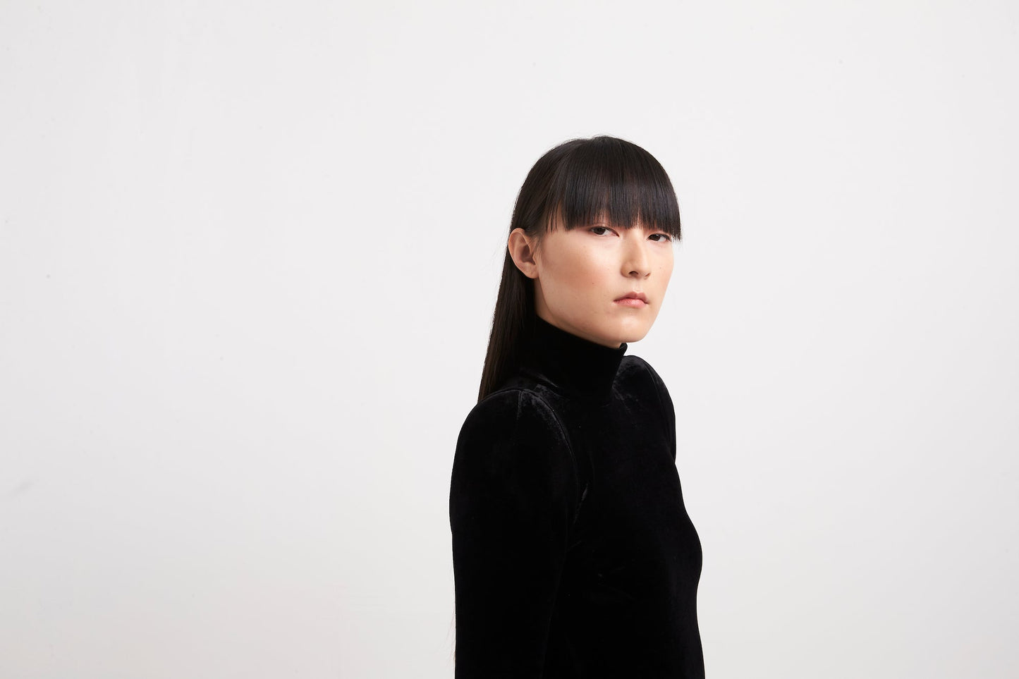 Balenciaga Bonded Velvet Turtleneck detail