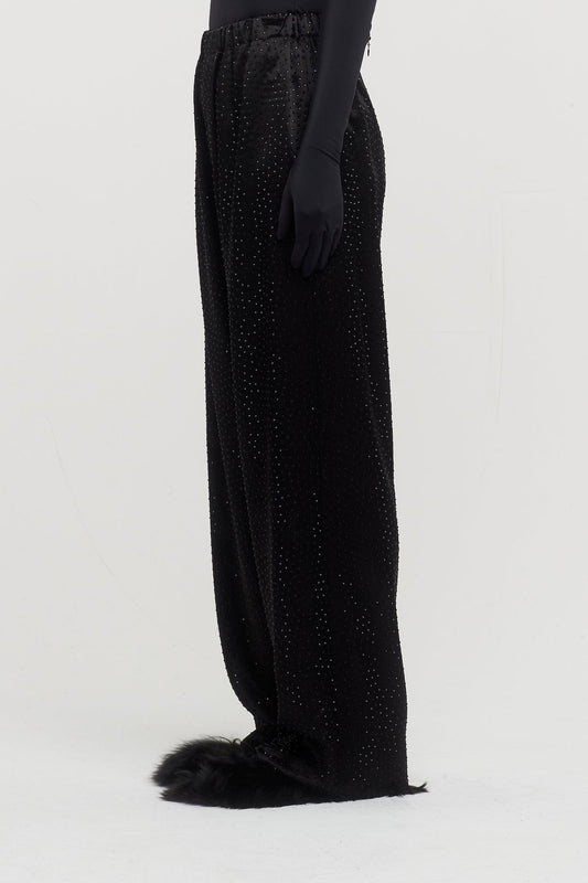 Balenciaga Pyjama Pants in Mirror Strass side