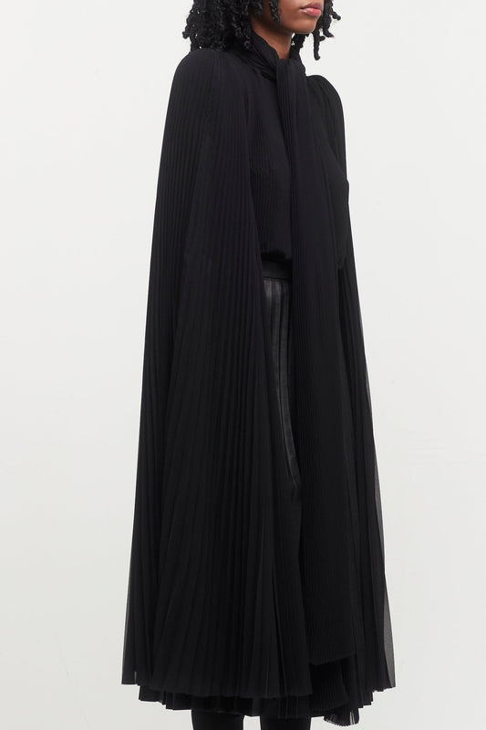 Balenciaga Scarf Pleated Blouse side