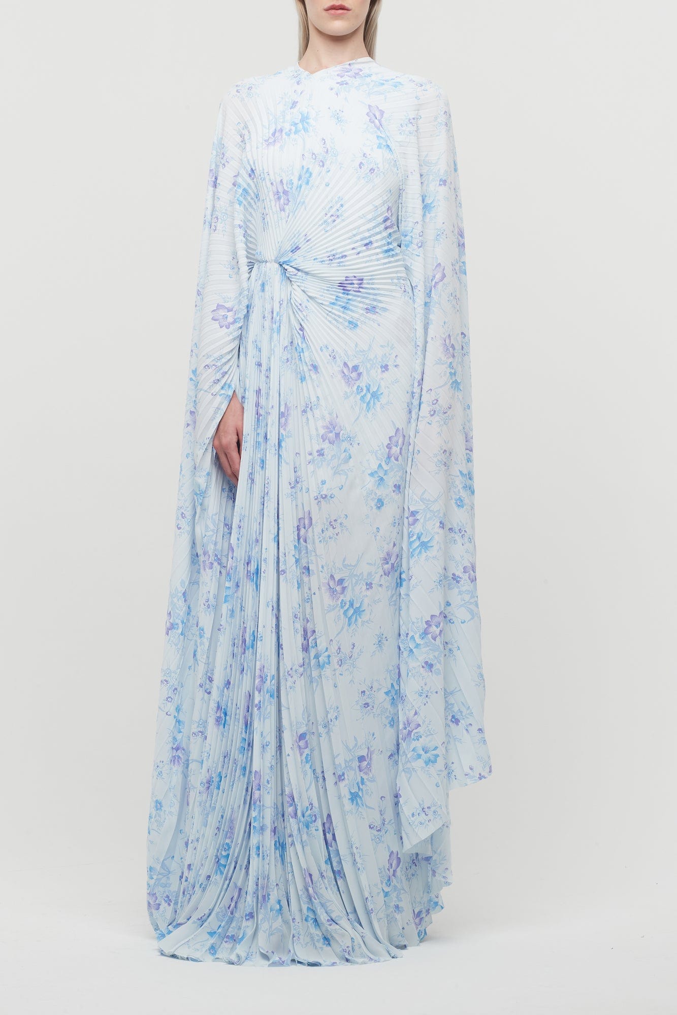 Balenciaga Circle Pleated Dress in Blue Balenciaga Circle Pleated Dress in Blue