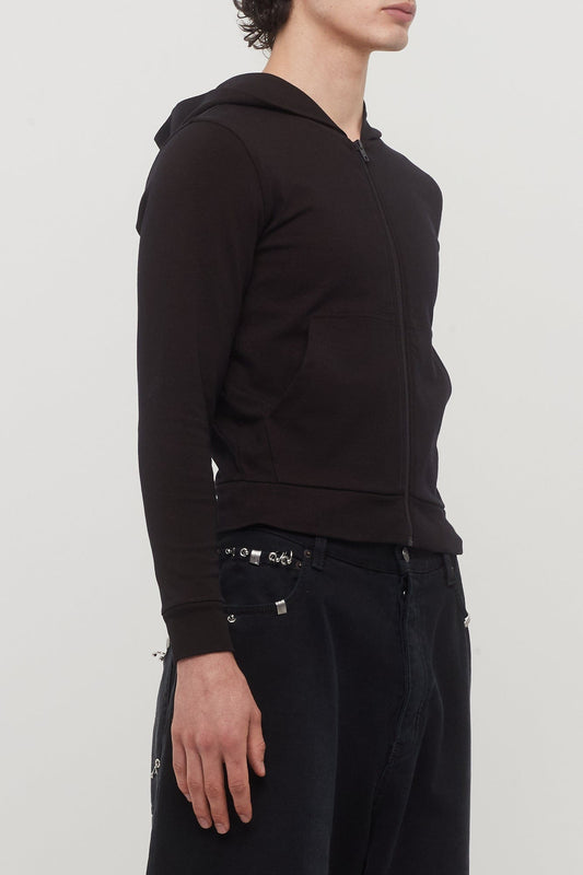 Balenciaga Slim Fit Hoodie in Jersey Peeling side