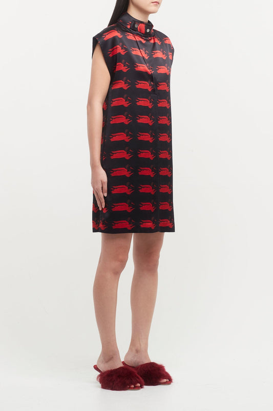 Burberry Black IP Pattern Dress side