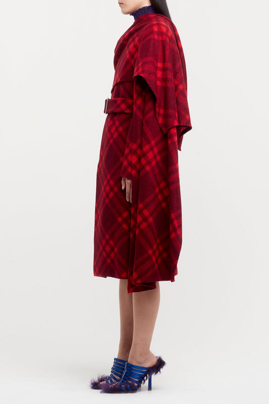 Burberry Ripple IP Check Single Breasted Coat side