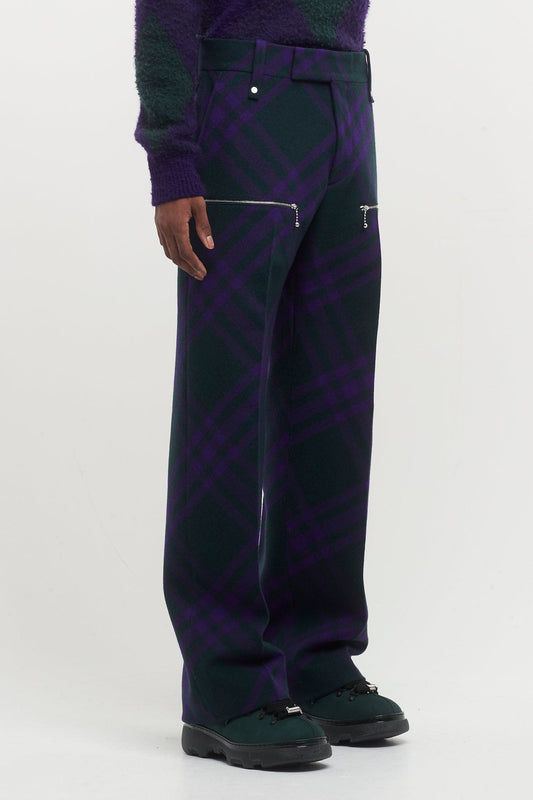 Burberry Tailored Purple Check Trouser side