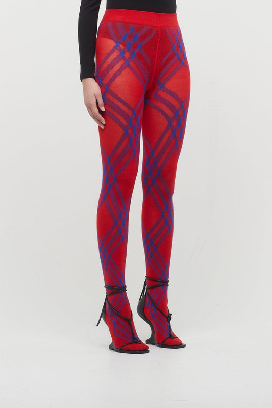 Burberry Argyle Tights in Pillar and Knight side