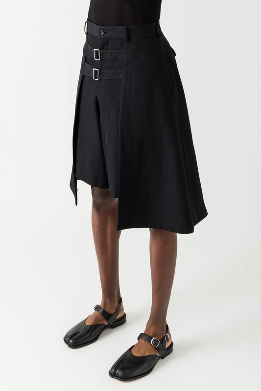Comme des Garçons Homme Plus Belted Skort in Black side