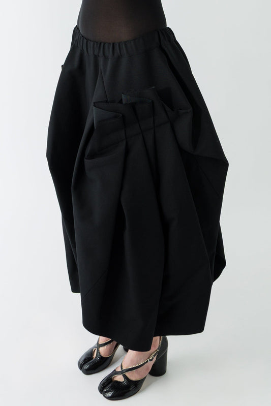 Comme Des Garçons Bunched Skirt in Black side