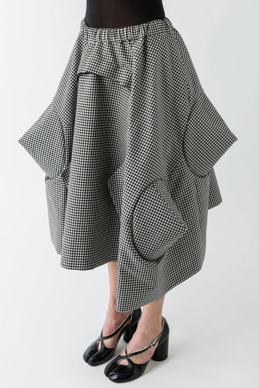 Comme Des Garçons Cone Check Skirt side