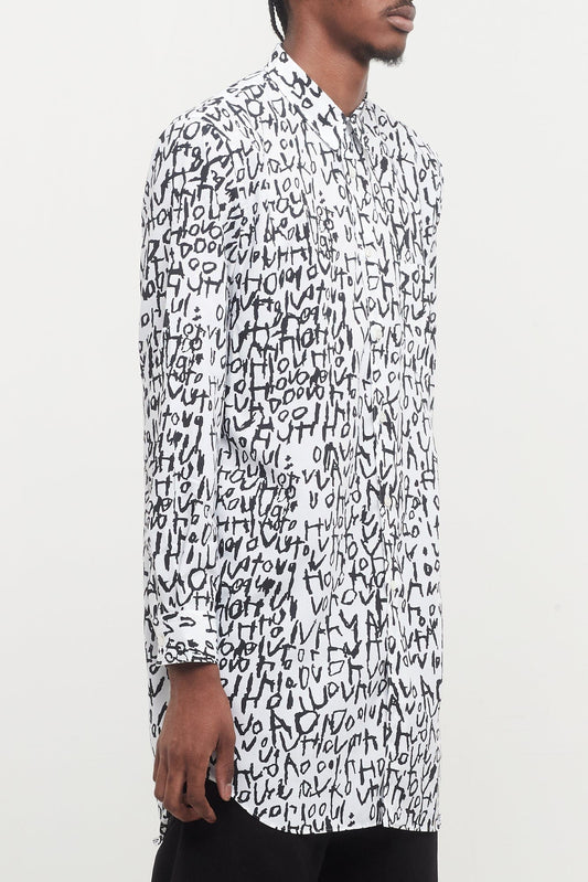 Comme Des Garçons Homme Plus Text Shirt side