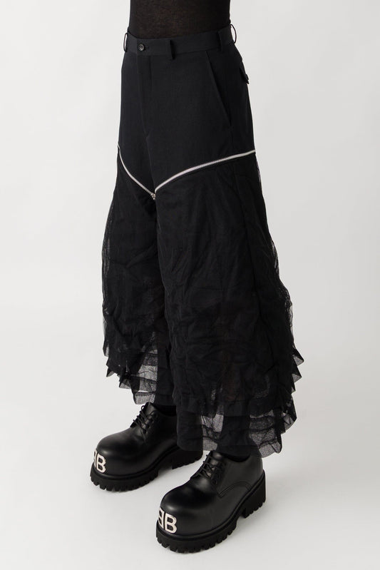 Comme des Garçons Homme Plus Tulle Layered Zip Off Trousers side