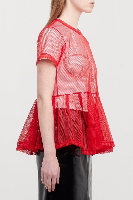 Comme des Garçons Short Sleeve Mesh Top side