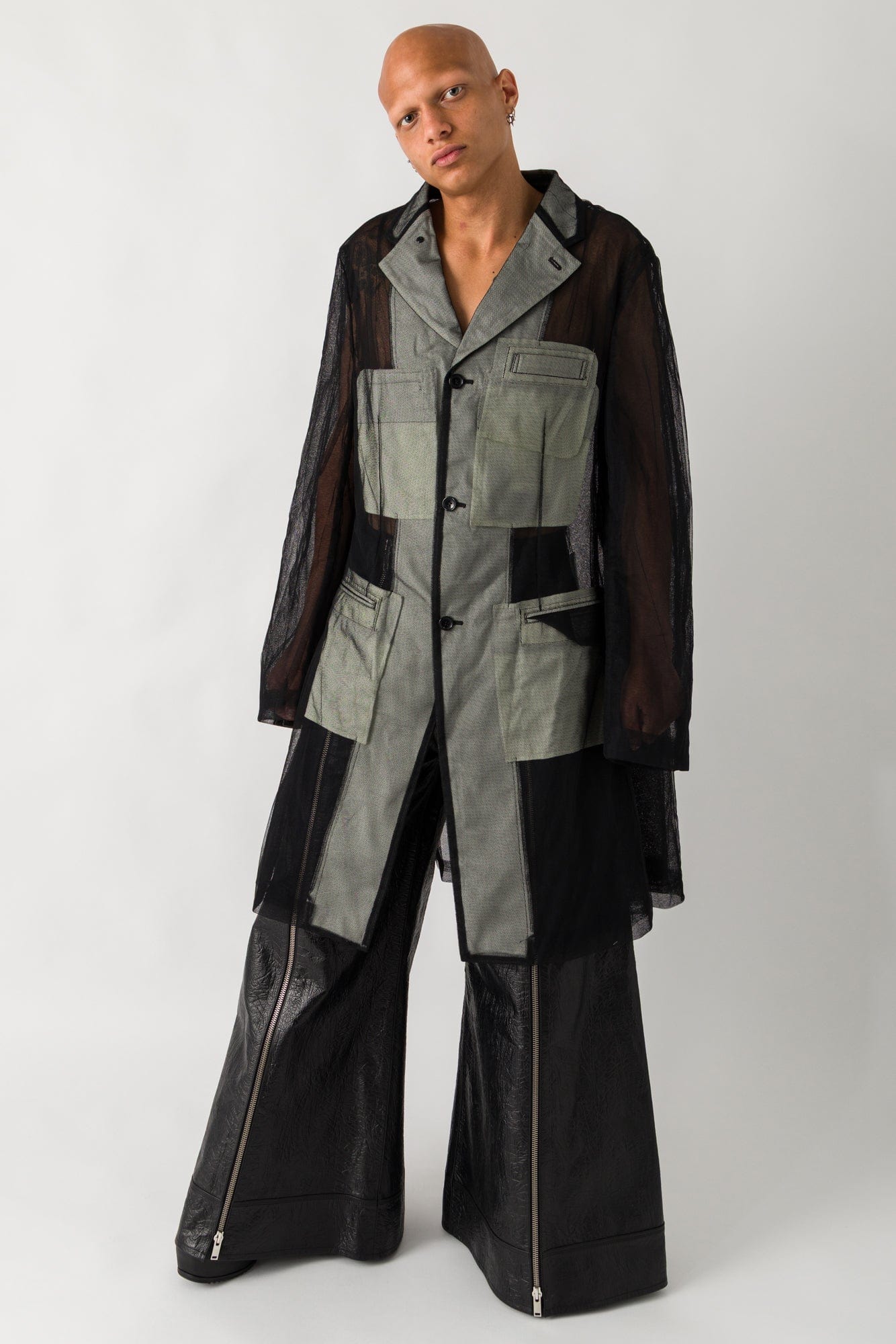 Comme des Garçons Homme Plus Tulle Coat full look