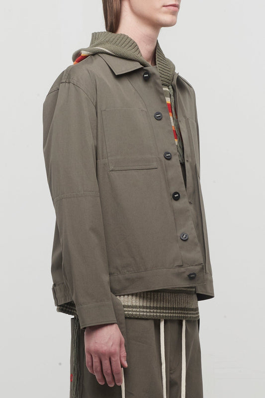 Craig Green Circle Worker Jacket in Olive side