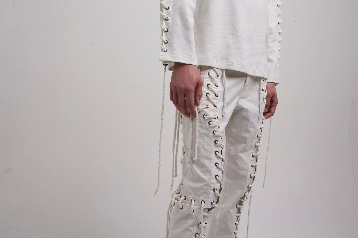 Craig Green Deconstructed Laced Trouser detail