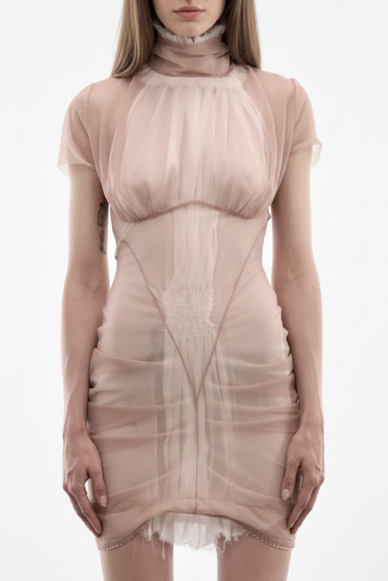 Dilara Findikoglu Heart of Stone Nude Mesh Dress – Antidote Fashion and Lifestyle