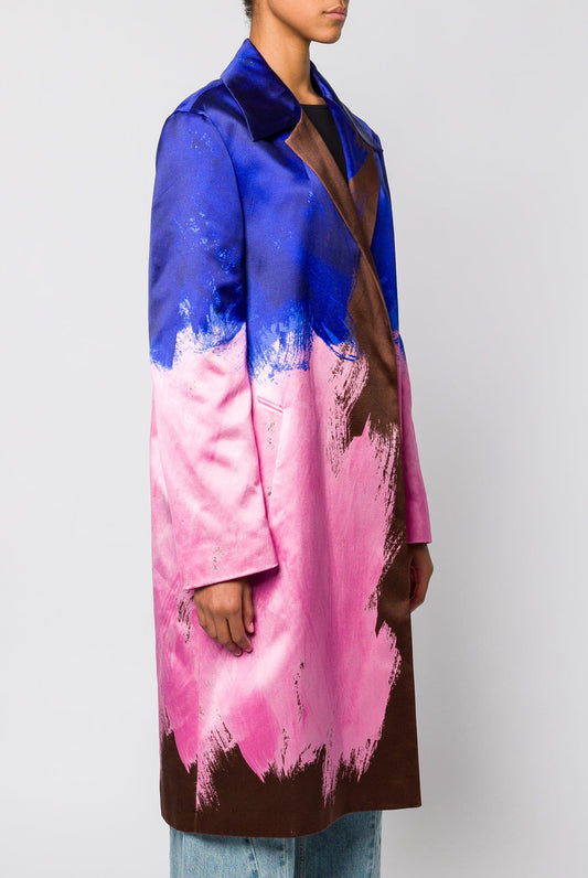 Dries Van Noten Roltas Coat in Blue side