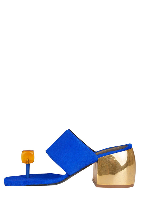 Dries Van Noten Electric Blue Metallic Heel