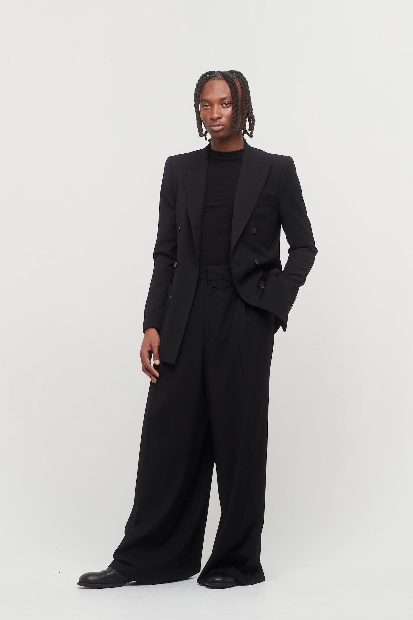 Dries Van Noten Piers Pants in Black full look
