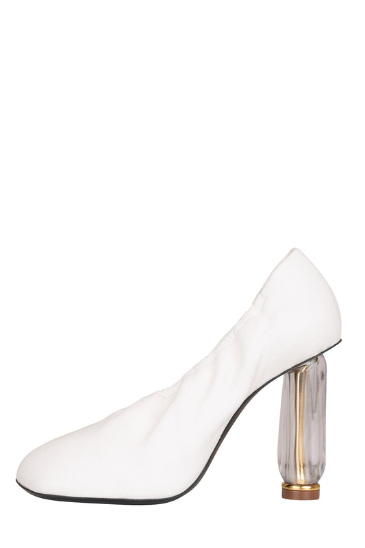 Dries Van Noten White Ballet Heels